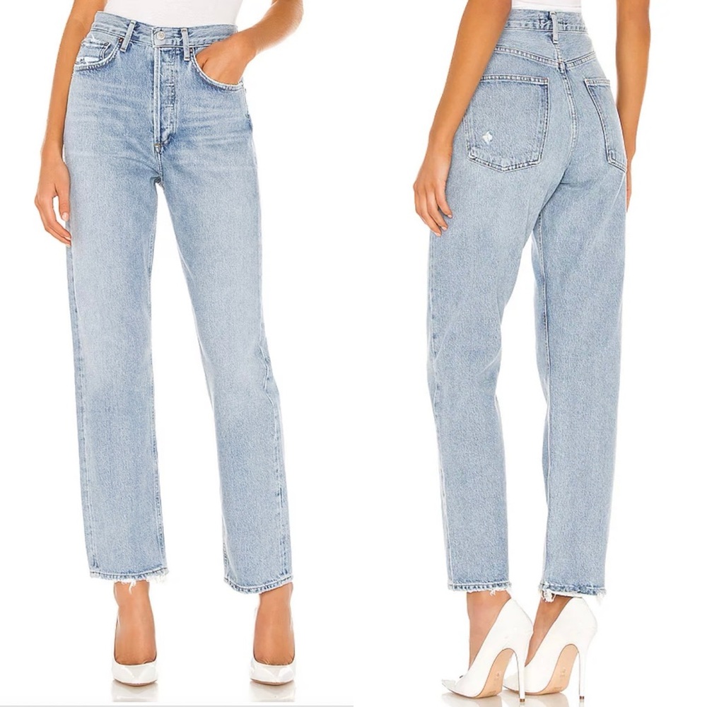 Agolde 90s Mid Rise Loose Straight Jeans Sz 23 Fits 24 | Cool Girl